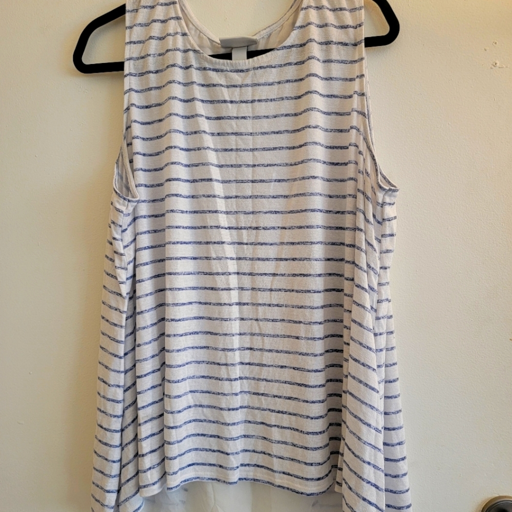 Striped blue and white shirt